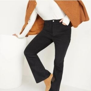 Old Navy High Waisted Corduroy Flare Black 22